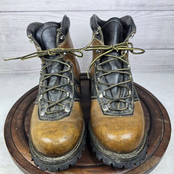 Vintage LL Bean Freeport Maine USA 50s 60s Leather Lace Hiking Combat Boots 7.5C main image 14